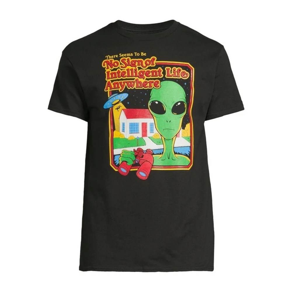 No Intelligent Life Alien Short Sleeve nwt Men's Graphic Tee